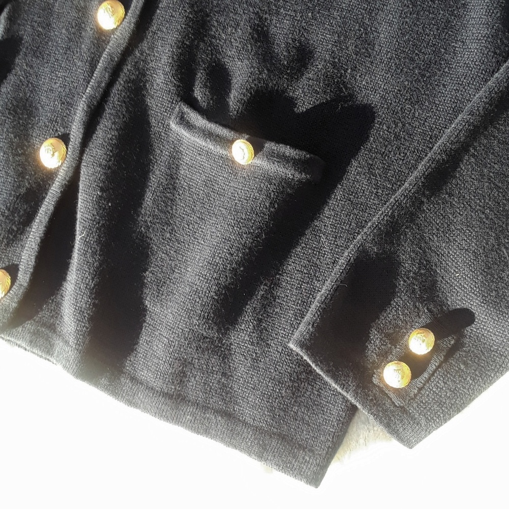 SALE Vintage Essential Elements navy blue cardigan sz M - Picture 2 of 7